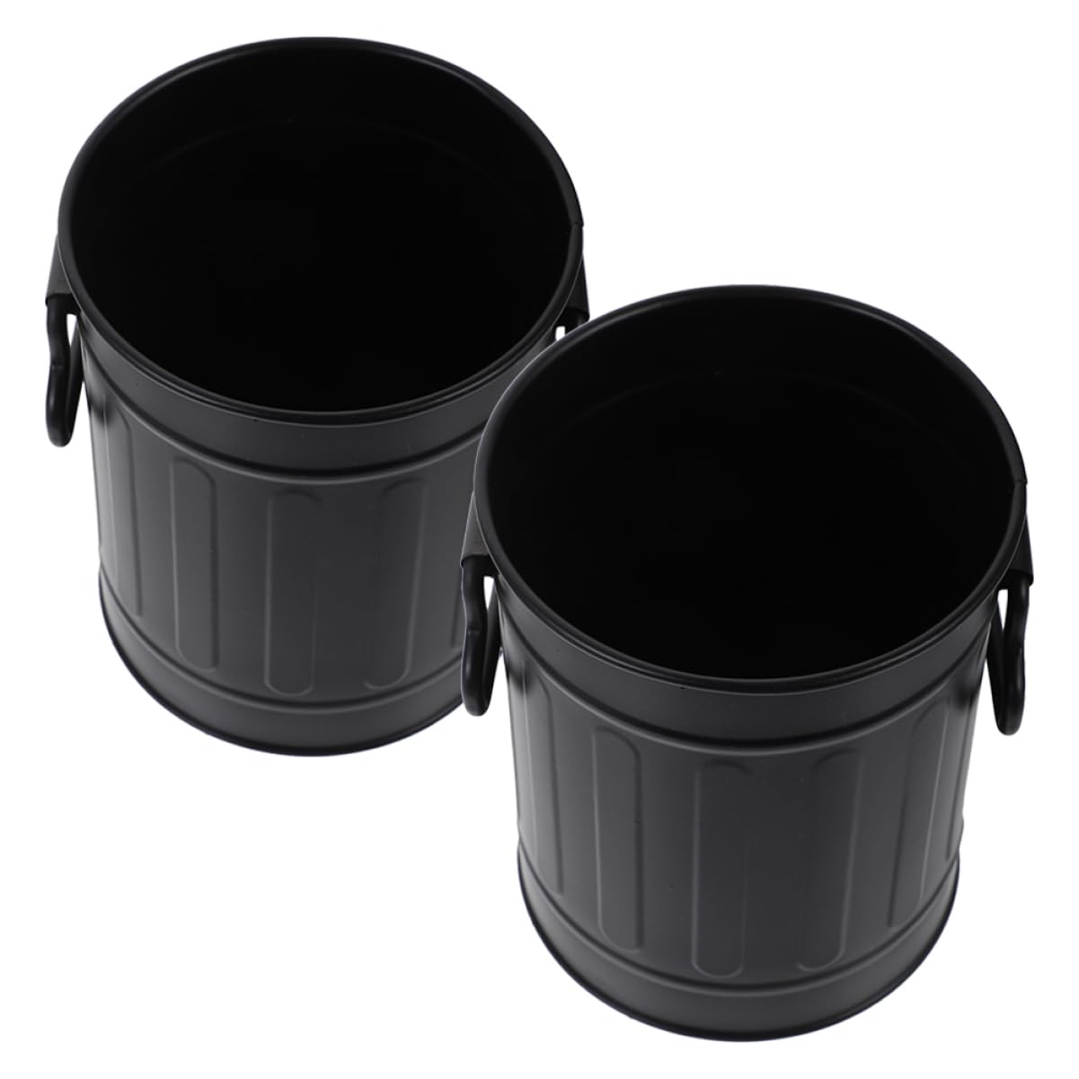SHINEOFI 4 Sätze Stifthalter Für Mülleimer Schreibtisch Set Schreibtisch Box Büroorganizer Stifttaschenlampe Stiftekoffer Make-up-pinselhalter Tischstift-organizer Eisen Black 2 Stück * 4