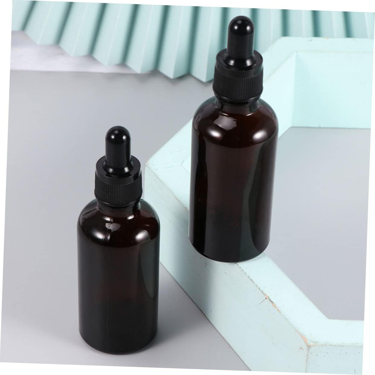 10Pcs Essential Oil Dropper Bottles Refillable Portable Sub Bottles for Travel UV Protection Easy to Use Comfortable Grip for Essential Oils