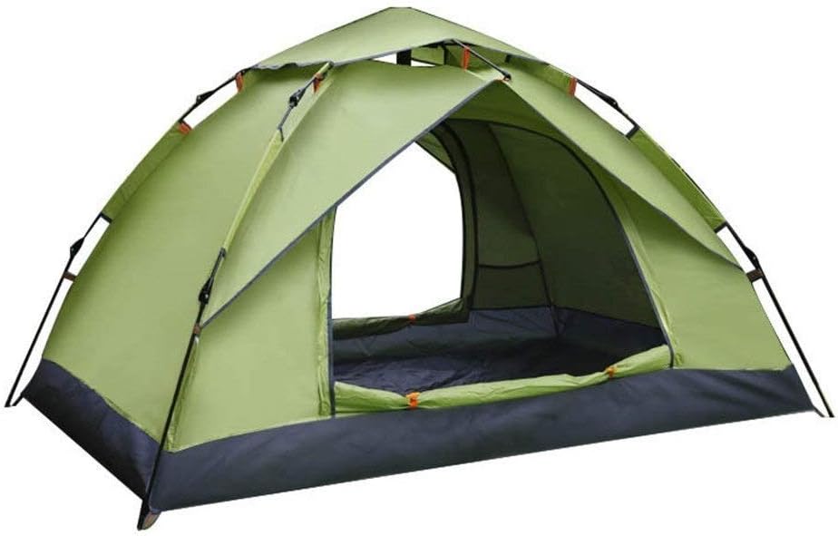 Easy to Assemble 2 Person Sturdy Camping Tent Automatic Instant Pop Up Backpacking Tent Ultralight Waterproof Compatible with Hiking Camping Travel Sunshade (Green)