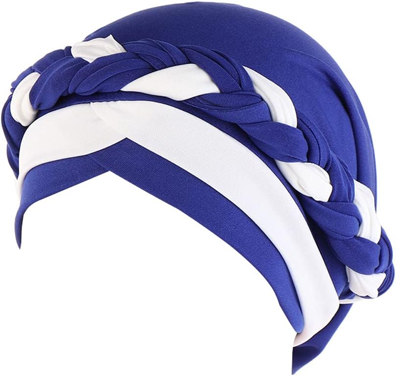 Fxhixiy Hijab Braid Silky Turban Hats for Women Cancer Chemo Beanies Cap Headwrap Headwear
