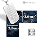 Hanessa Personalisierte Dog Tag Kette mit Gravur in silber - Hundemarke mit Gravur Edelstahl 50 cm - Personalisierte Kette mit Namen Herren - Erkennungsmarke Männer Halskette Dog Tag