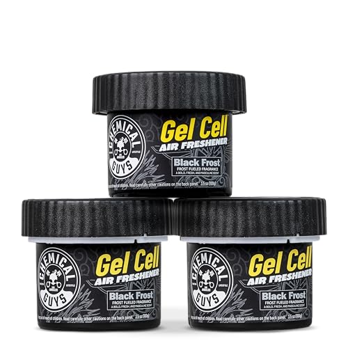 Image of Chemical Guys, Black Frost Scent Gel Can Air Freshener, Vent Control, 3 Pk