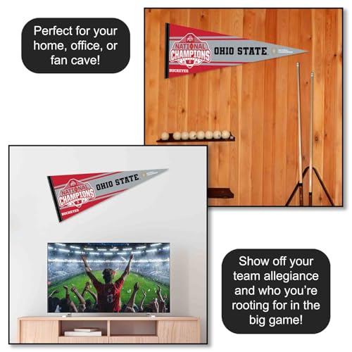 Ohio State University National Championship Pennant Banner Flag by College Flags & Banners Co. - Image 3