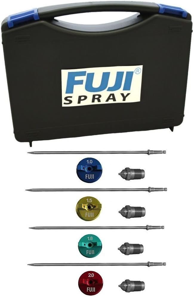 Fuji SprayAir Cap Set 5100-2, 5100-4, 5100-5, 5100-6 for T-Series Gun w/ 5137 Carrying Case Bundle
