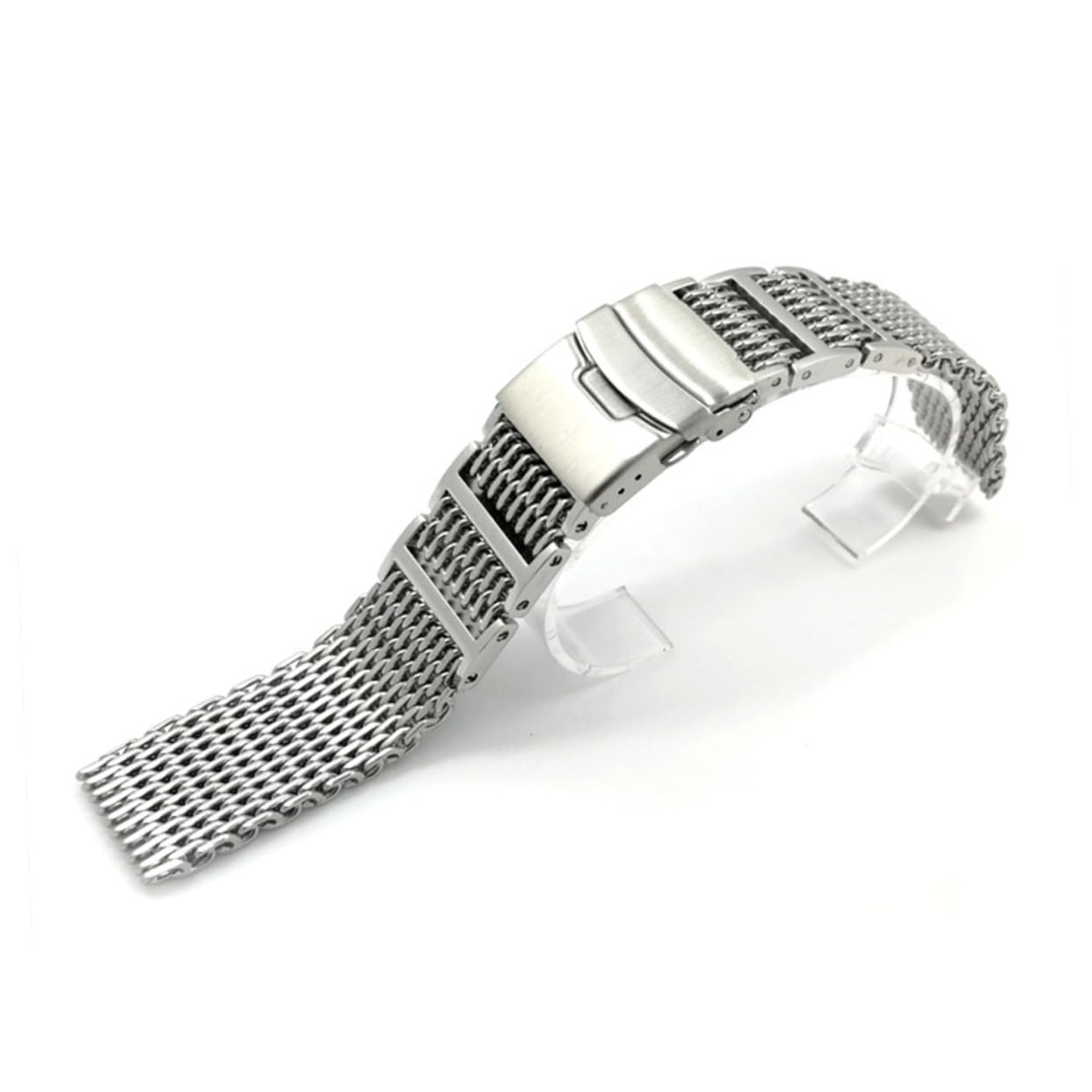 VALICLUD Bracelet de montre en acier inoxydable - 22 mm - Design maille de requin - Bracelet de rechange pour homme et femme - Robuste - En métal - Pour le quotidien, les loisirs