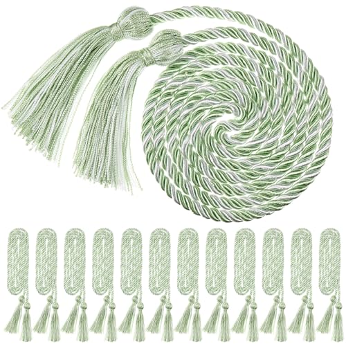 Cordón de honor escolar WILLBOND verde para estudiantes: complementos de graduación con borla 2