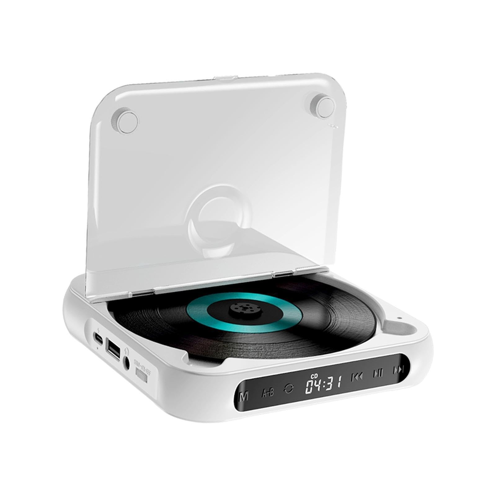 Reproductor de CD portátil y Ligero con Audio y batería de Larga | duración. Para estudiantes de idiomas y viajeros. La pantalla LCD del reproductor de CD es muy sensible. Portátil para