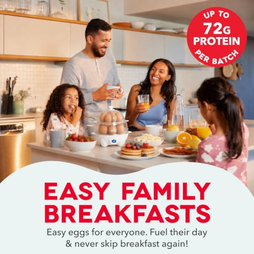 Dash Deluxe Egg Cooker - Boiler, Poacher & Steamer - Includes Measuring & Recipe Guide - Dishwasher Safe - BPA Free - Holds 12 Eggs, White