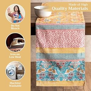 Maison d'Hermine Table Runner 100% Cotton Double Layer Easter Table Runners 72 inches Long Home, Kitchen, Dining, Party & Camping - Easter Decorations Spring & Summer (Marquise, 14.50" x 72") Maison dHermine Table Runner 100 Cotton Double Layer Easter Table Runners 72 inches Long Home Kitchen Dining Party Camping Easter Decorations Spring Summer Marquise 1450 x 72