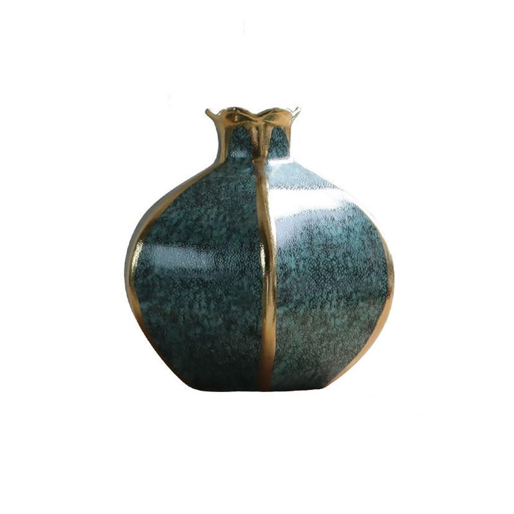 Vase Creative Ceramic Vase Chinese Style Living Room Dining Table with Dried Flower Bouquets Home Ornaments Ceramic Vase(A)