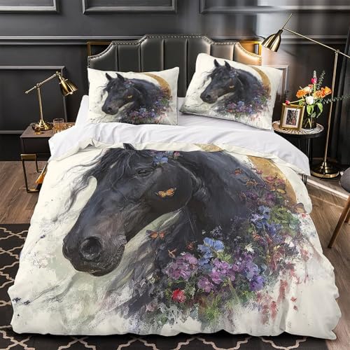 Housse de Couette Chat Noir Idée Cadeau Idéale pour Lit Double King Size - 2