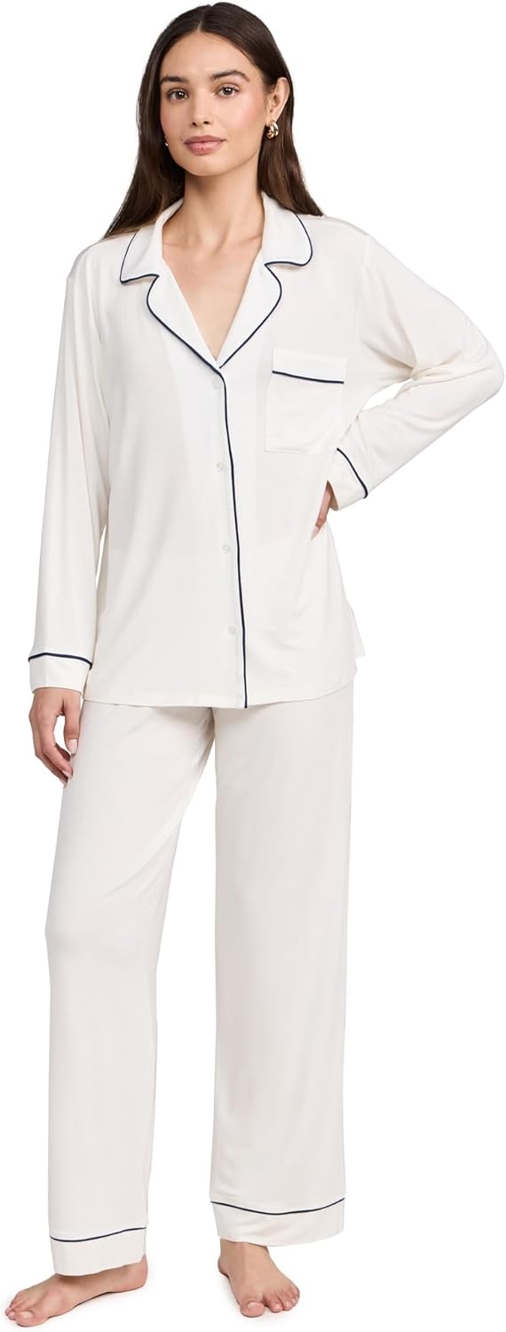 Eberjey Gisele Classic Women's Pajama Set | Long Sleeve Shirt + Long Pants