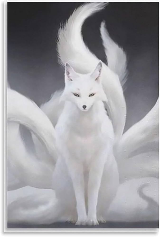 Amazon.co.jp: 九尾の狐素晴らしい絵画 アートポスター 印刷 ポスター