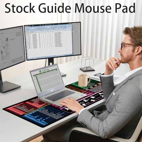 YOUYIKE Excel Schreibtischunterlage Deutsch, Mit 90x40cm rutschfeste Excel Matte Deutsch Schreibtischunterlagen, Es Gibt Excel Outlook Word Office Shortcut - für Verschiedene BüRoszenen