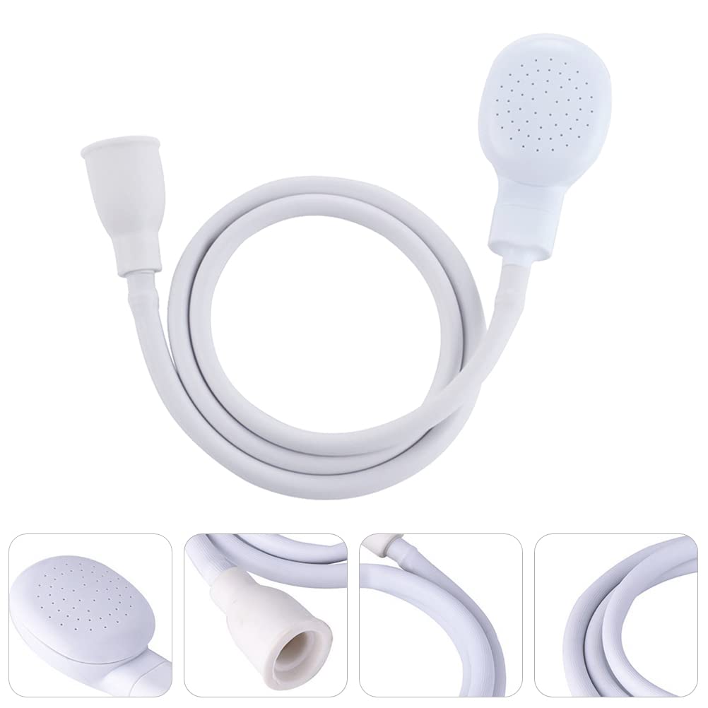 RvPaws Multifunctional Rubber Pet Grooming Portable Handheld Shower Head with Tub Faucet Sprayer Hose Suitable for Bathing Baby and Pets Washing Hair (White) 4