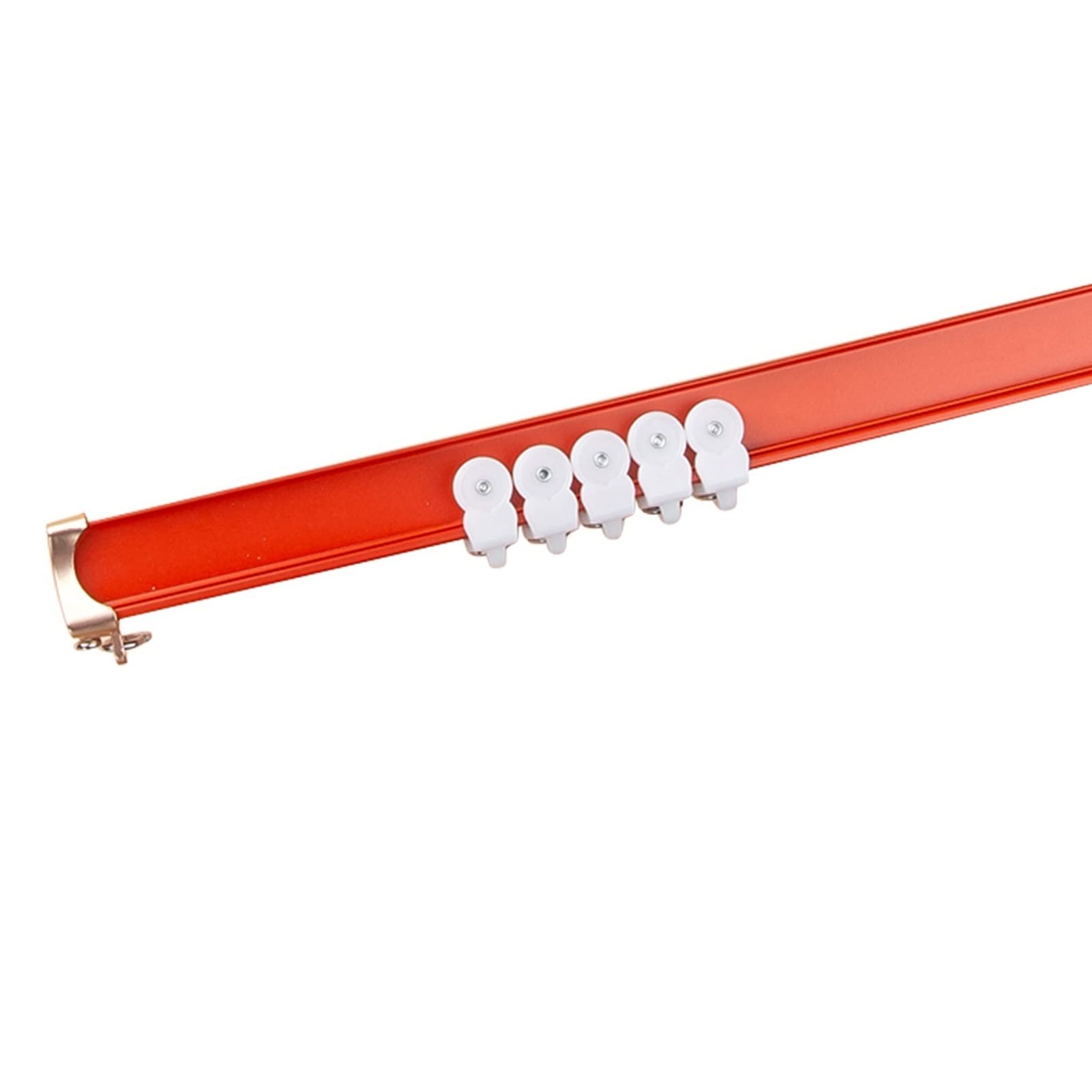 SFNIOKFG Red Curtain Track Set Ceiling/Wall Mount, Curved Metal Curtain Rail, Room Divider Curtain Rod with Multiple Mute Rollers, Easy Installation (Color : Ceiling Mount, Size : 550cm/18f