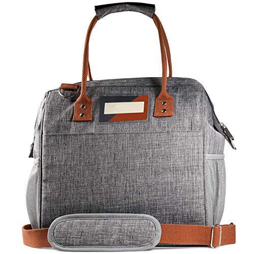 Insulated Lunch Bag for Adults, Freezer Lunch Pail with Comfy Pad and Clear