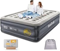 InnoTruth Queen Air Mattress 18" with Built-in Pump, 650lbs Capacity, Quick 3-Min Inflate for Guests, Camping & Home - Family Choice Award Winner