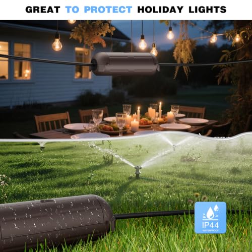 Image of [3 Pack] Flemoon Outdoor Extension Cord Safety Cover with Waterproof Seal