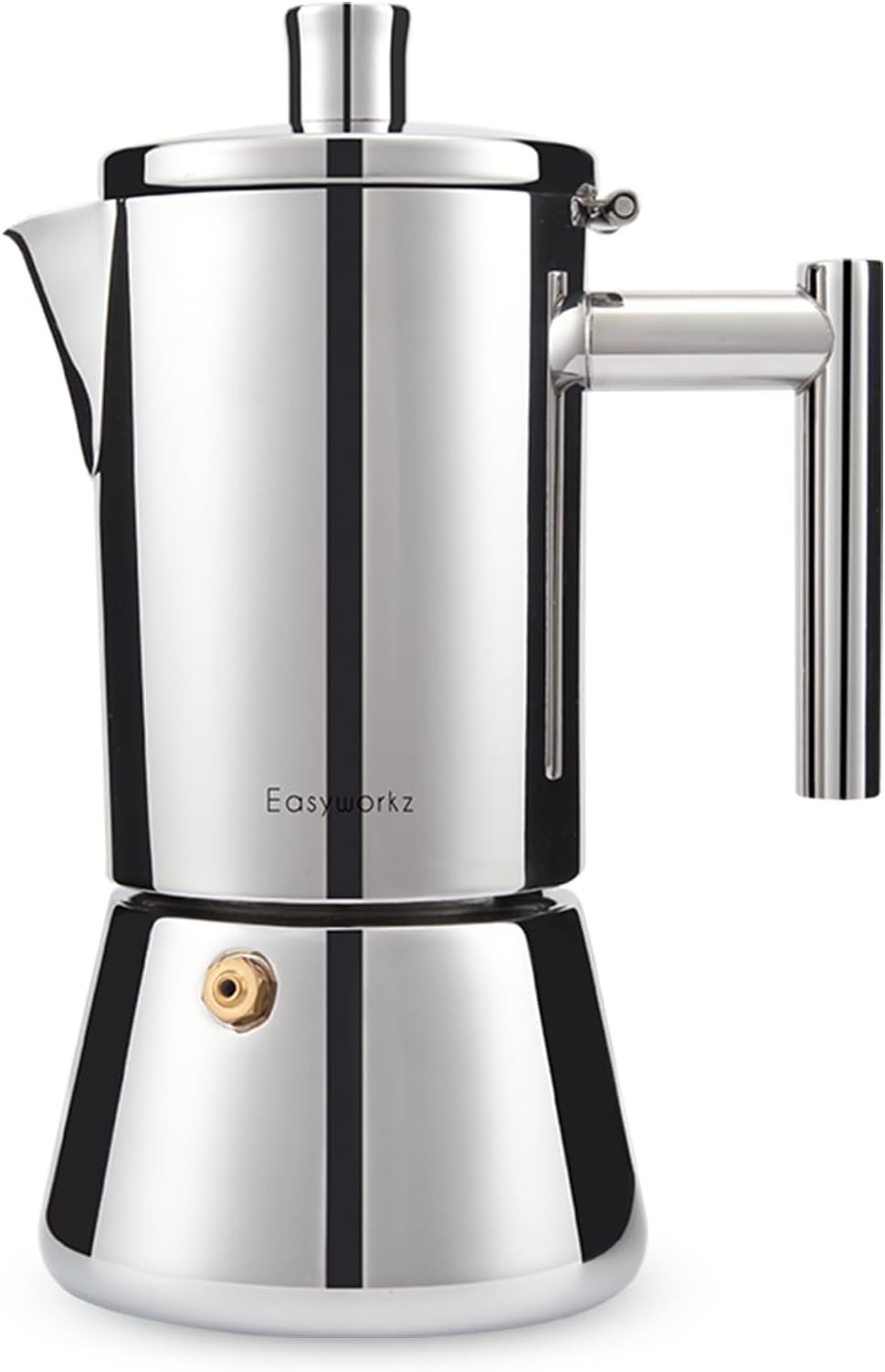 Diego Stovetop Espresso Maker Stainless Steel Italian Coffee Machine Maker 6cup 300ml Induction Moka Pot