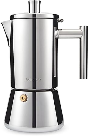 Easyworkz Diego Stovetop Espresso Maker Stainless Steel Italian Coffee Machine