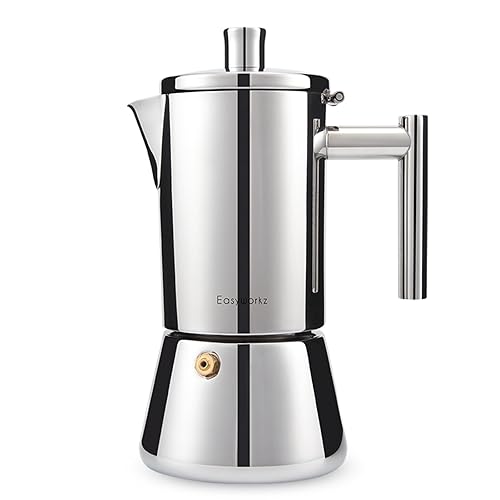 Easyworkz Diego Stovetop Espresso Maker Stainless Steel Italian Coffee Machine