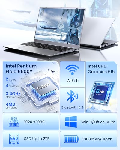 Image of BLUEING 15.6 inch Laptop Computer, 6500Y CPU (Up to 3.4GHz), 8GB RAM 256GB SSD