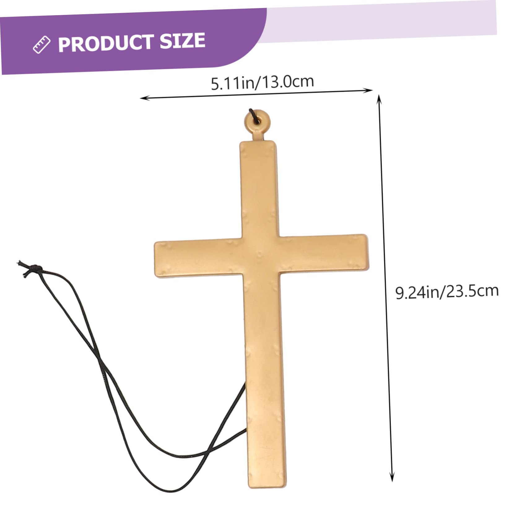 Toddmomy Men's Cross Costume Accessory Cross Pendant Head Wrap Neckerchief Set Party Wear Decorative Prop