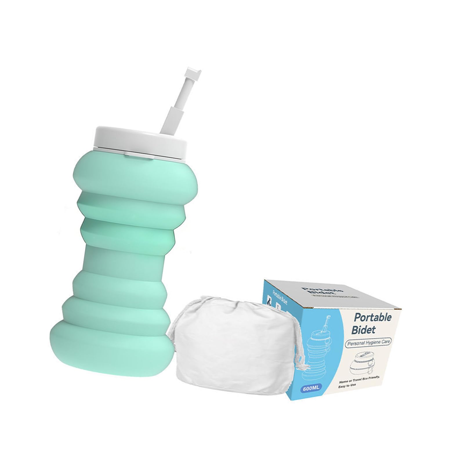 XIGACGEH Compact Silicone Bidet Sprayer 600ml Easy Carry Feminine Hygiene Daily Postpartum Washer
