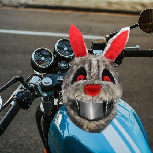 Housse de casque de moto lapin et couvre-casque intégral rigolo