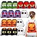 18 Pcs Halloween Drawstring Bags Set Halloween Drawstring Backpack Party Supplies Halloween Polyester String Sack Bags Bulk for Kids Trick or Treat Party Favors Gift Wrap Bags, 6 Styles