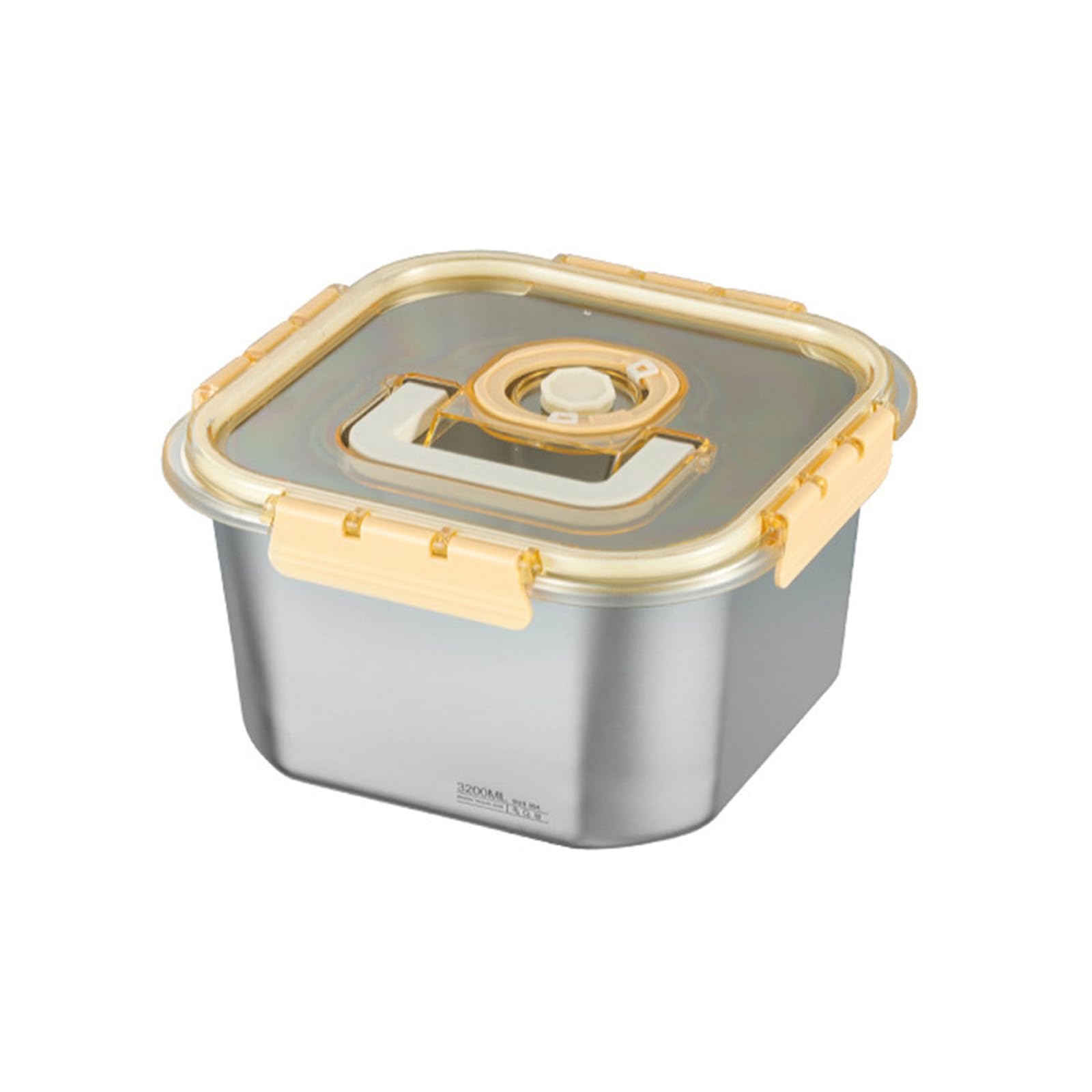 Buxuaaaa Leak Proof Seal Lunch Box Container User Friendly Stainless Steel Food Box with Translucent Lid for Students Staff Leak Proof Snacks