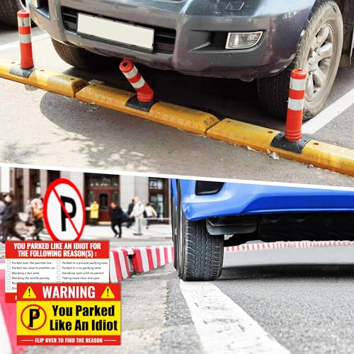 200 peças Bad Parking Cards You Parked Like an Idiot Cards 3,5 x 5 polegadas Bad Parking Adesivos en