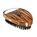 Torino Pro Wave Brush #710 By Brush King - Medium Soft Curve 360 Waves Palm Brush Olive Wood