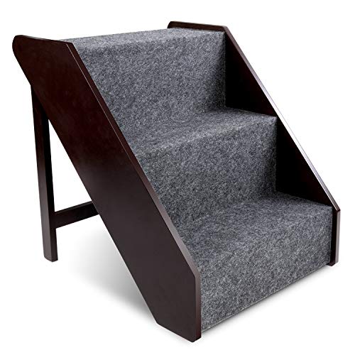 Arf Pets Escaleras de Madera para Perros peldaños Anchos y Plegables de...