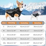 PcEoTllar Wasserdichter Hundemantel für kleine Hunde, warme reflektierende Jacke mit Geschirr für den Winter, Ski-Kostüm, Baumwolle, Hundepullover