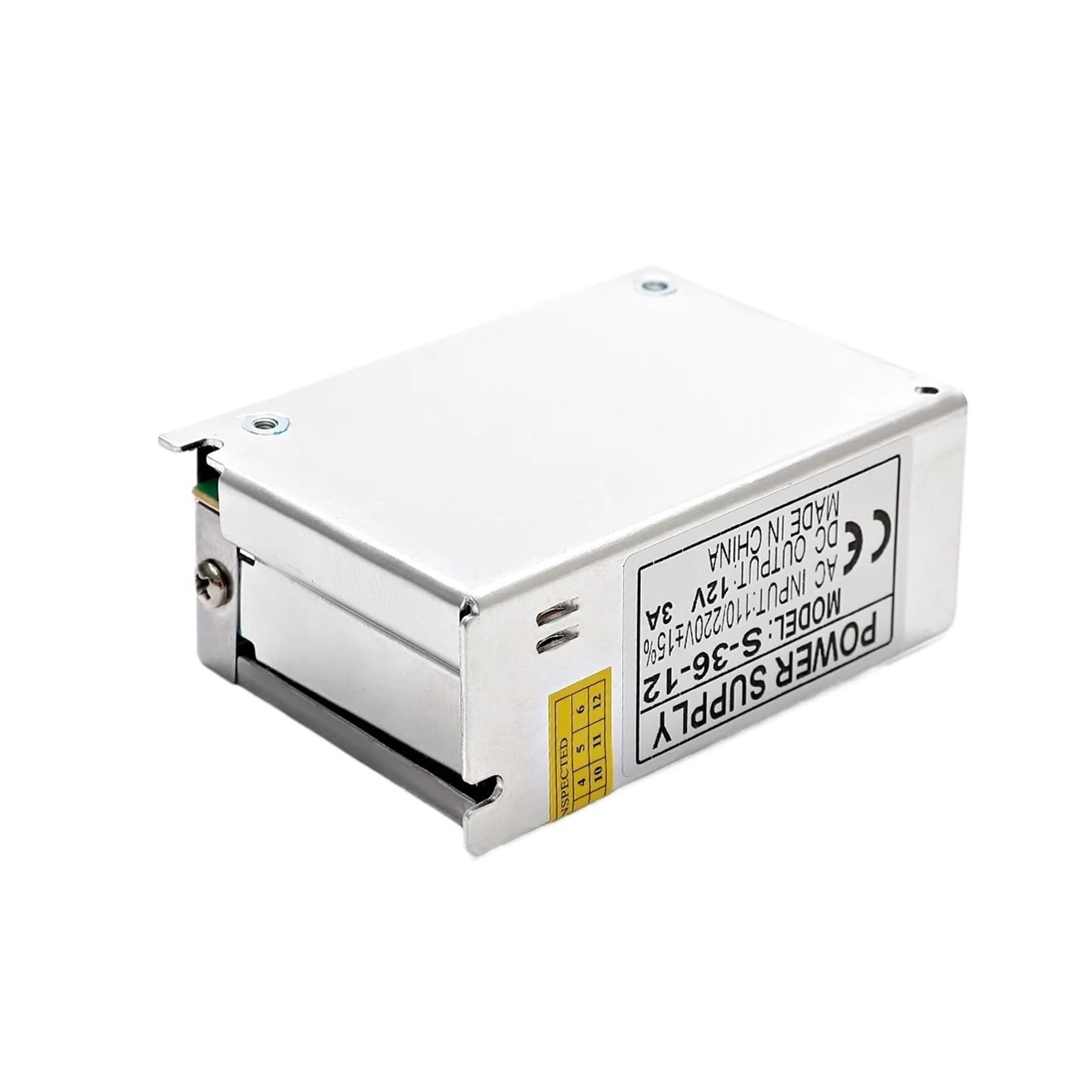 Carcasa de aluminio para fuente de alimentación conmutada de 36W y 12V CC duradera 7