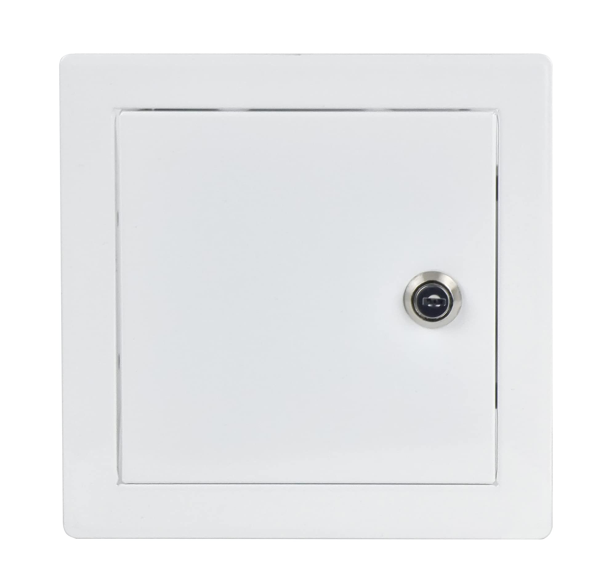 Blanco 15x15 cm Puerta de Inspección, Trampillas de Revision de Mantenimiento de Acero con Llave 150x150mm