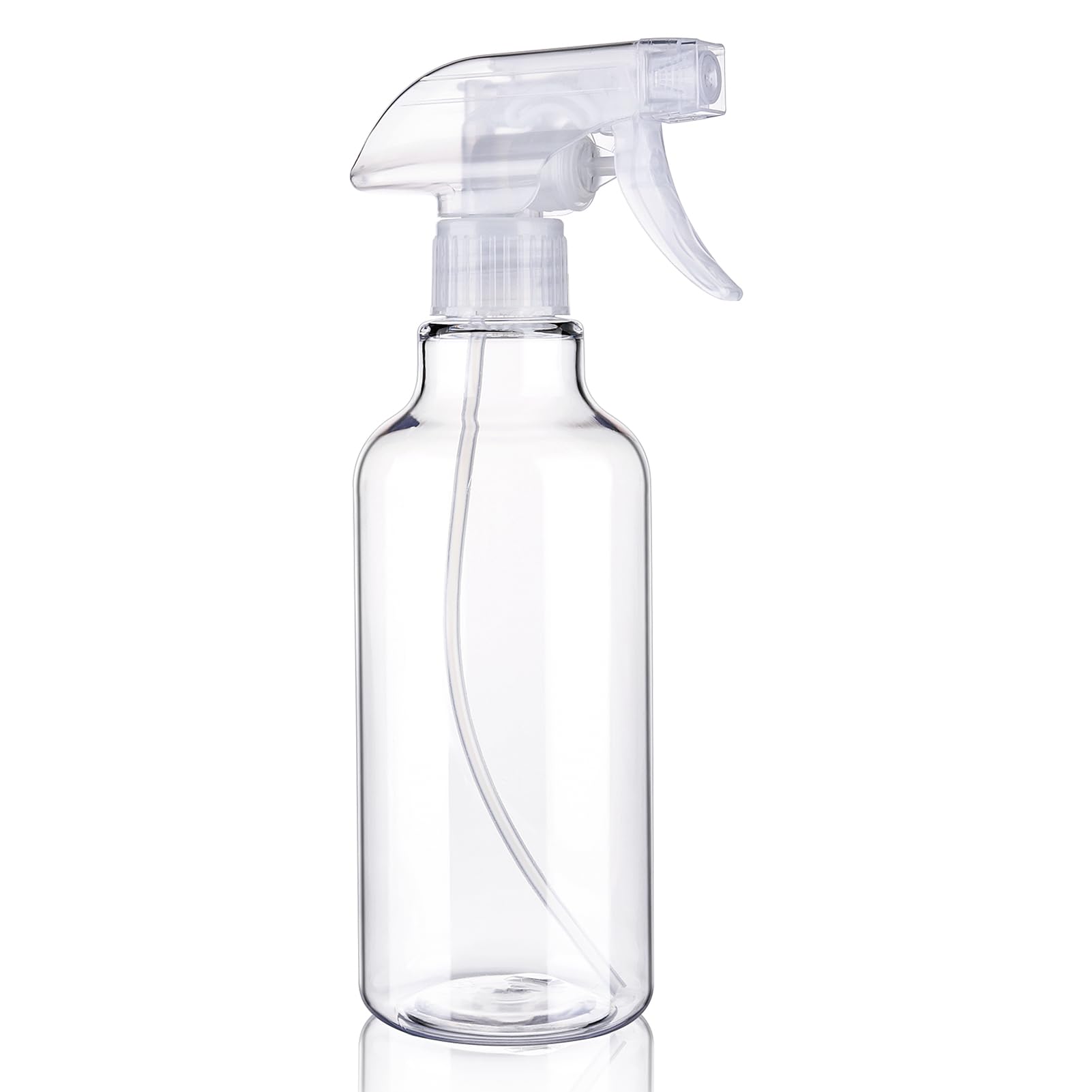 Hethyo Spray Bottles 16.9oz Plastic Spray Bottle for Hair Mist/Stream Heavy Duty Empty Spray Bottles for Cleaning Solutions, Plants (16.9oz-Clear)