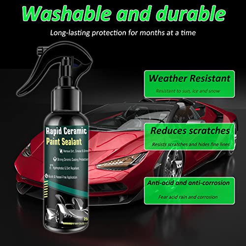 Farrinne Rapid Ceramic Paint Sealant, Ceramic Coating Spray For Cars, Durable Shine And Protection Against Scratches, Corrosion And Oxidation, Protective Sealant Polish For Cars, Trucks, Motorcycles #TOP6