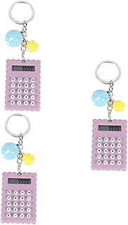 NUOBESTY 3 Peças De Chaveiros De Calculadora De Bolso Para Chaveiros Para Chaveiros Para Artigos De Papelaria Para Pequenas Calculadoras Chaveiros Calculadora Chaveiros Calculadora De