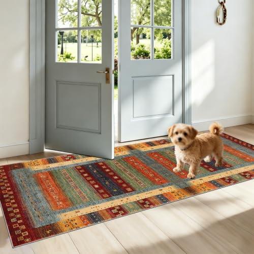 Alfombras de pasillo lavable de 90x250cm antideslizante para entrada 4
