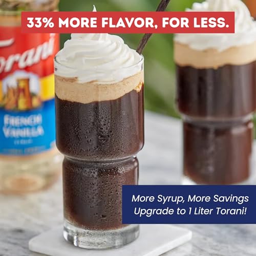 Image of Torani French Vanilla Syrup 1L with Pump Coffee Flavoring for Lattes & Drinks