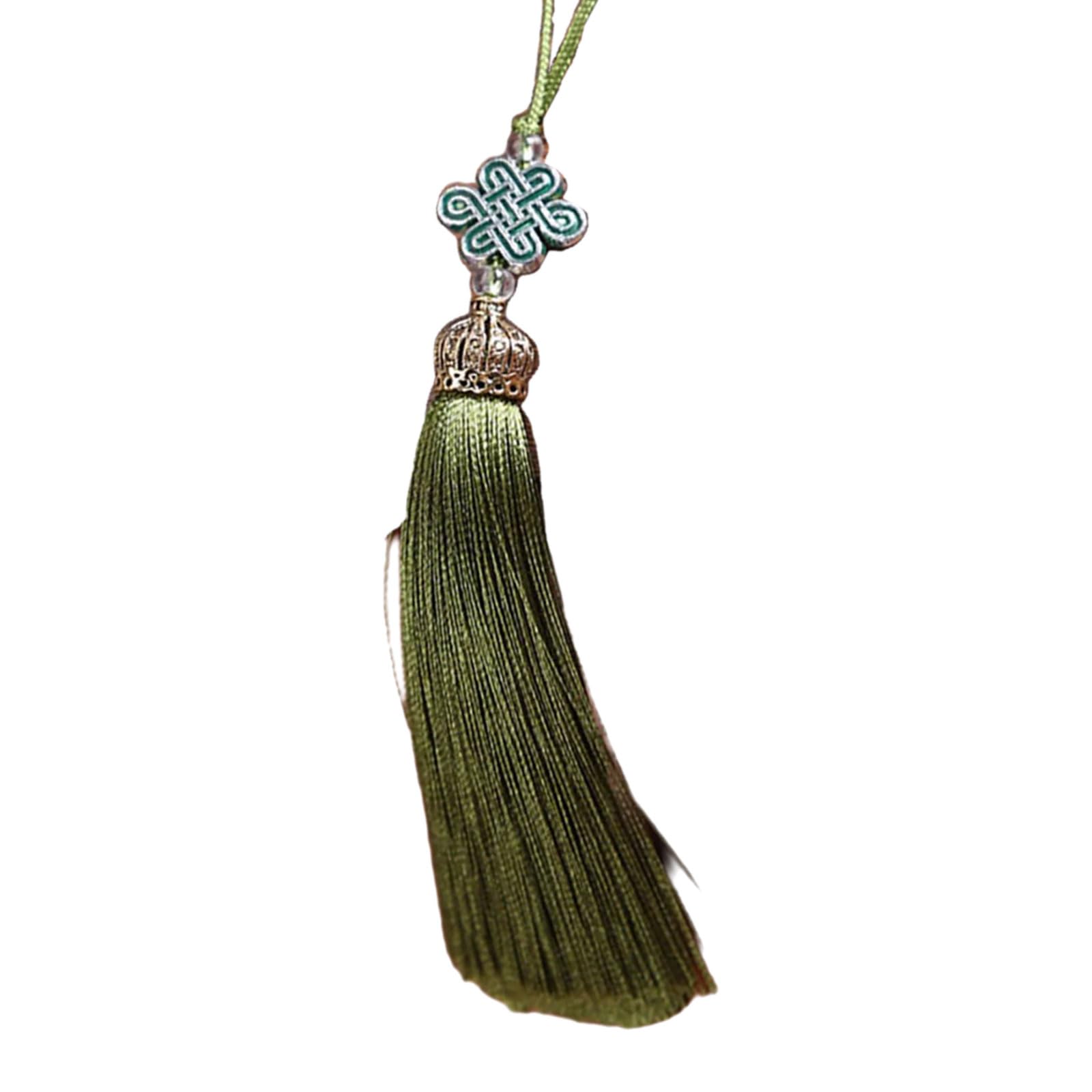 NEWFT Polyester Chinese Knot Tassels Pendant Traditional Charm Tassels Perfect for Car Hanging or Special Giving Occasion