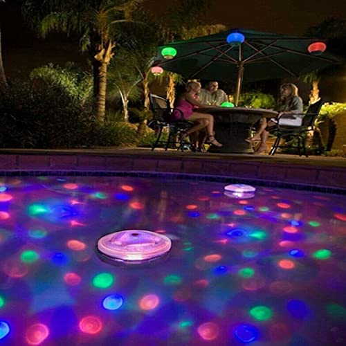 Luces LED flotantes para piscinas y bañeras con carga solar 7