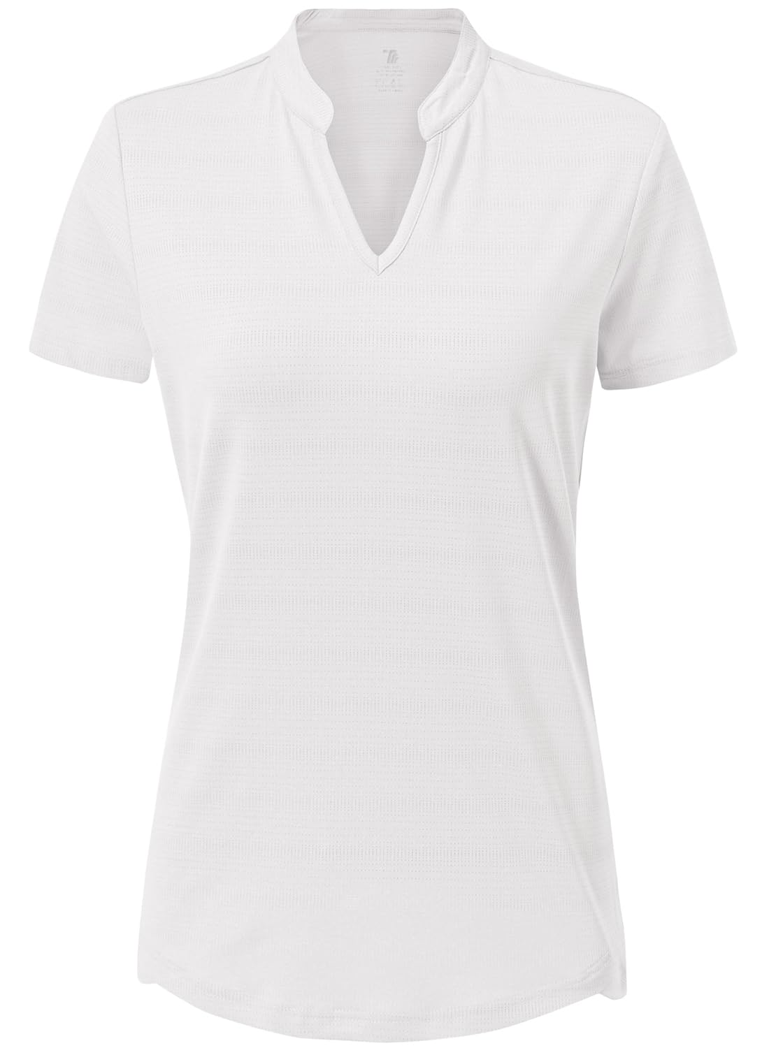 Gopune Women's V Neck Golf Polo Shirts Collarless Short Sleeve Lightweight Quick Dry Tennis Running T-Shirts