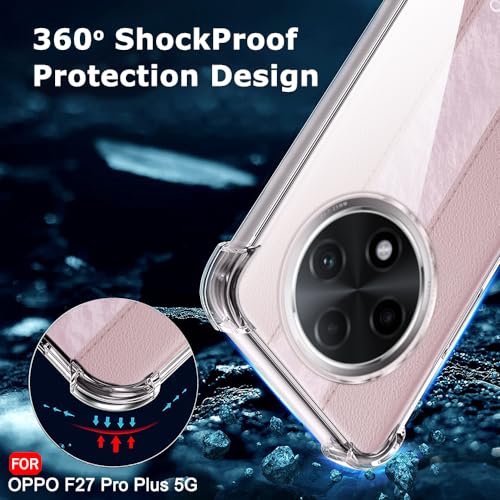 Image of TheGiftKart Crystal Clear Back Cover Case for Oppo F27 Pro Plus 5G | Shockproof Soft TPU Case | Cushioned Edges for Ultimate Protection Back Cover Case for Oppo F27 Pro Plus 5G (TPU, Transparent)