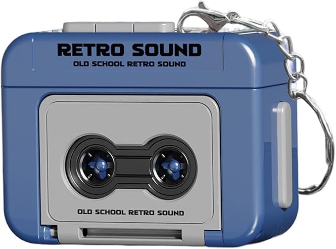 Image of KPS Retro Sound Mini Voice Recorder Keychain | Portable Audio Recording Design Key Holder For Bag /Car /Bike | Fun Retro Keyring For Kids & Adults (Pack of 1,Multicolor)