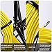 Fish Tape Fiberglass 1/4 inch(6MM) 328 FT Duct Rodder Fish Tape Puller Fiberglass Wire Cable Running with Sturdy Steel Reel Stand