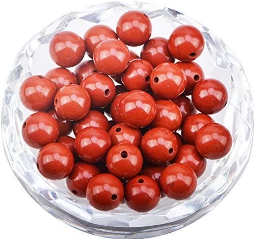 Image of Massive Beads 100PCS Red Jasper Beads, Smooth Surface, Loose 8mm Round Red Jasper Beads for Jewelry Making DIY Gifts, Necklaces, Bracelets, Yoga Bracelets